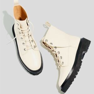 Madewell Rayna Lace-up Boots - EUC
